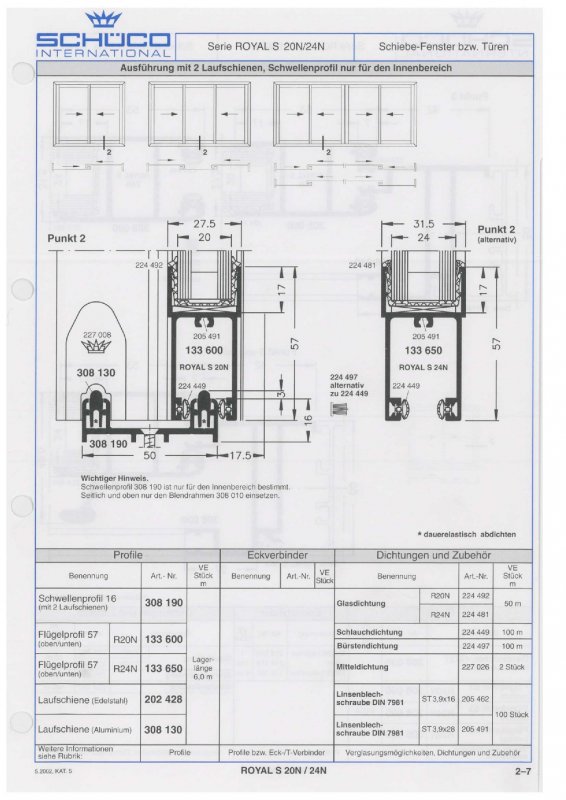 Sch Co System Profil Royal S N Xlaufwagen Kg B Mm Rolle Id