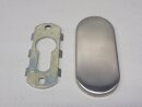 Sicherheits Blindrosette Edelstahl OVAL 74x33x6mm Nr. 218907