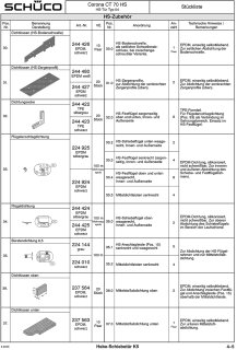 Preis pro Meter , Schüco CORONA  Hebe-Schiebetür-Dichtung  Nr. 224925 RAL7001