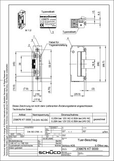 Radientüröffner E-OEFFNER SEP. für Schliessleiste nur E-Teil 12-24V AC/DC