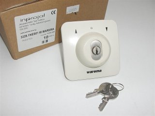 Warema Jalousieschalter Tast-Funktion mit Schloss und 2 Schlüsseln,1-polig,UP,10A 250V,1 Stück