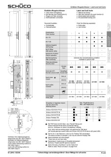 Schüco P--RF-SCHLOSS B-1826 E 35/92/9 RS/LS Wechselfunktion T30 F270x28