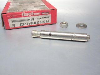 Fischer FZA 14x80 M10 d/20 A4 , Bolzenanker 10 Stück