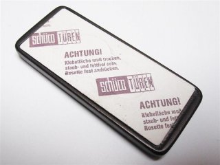 Schüco PZ-Rosette selbstklebend ALU bronze elox eckig 72,6x31,5x7mm