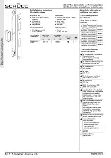 Schüco Schließplatte F270x24 asym. LS/RS Schlösser Serie 19 (Fallenaufn. B=12mm)