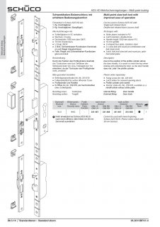 Schüco ADS HD Schwenkhaken-Bolzenschloß LS 34/92/10 PZ oberhalb TD