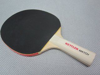 Kettler Match 1x Tischtennisschläger Spielbelag rot backside/schwarz