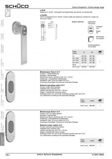 Schüco Fenstergriff Handgriff Tip-Tronic E-GRIFF RS RAL9005 sw