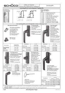 Schüco Royal S 65 GETRIEBEGRIFF abschliessbar RAL9010 LS/RS