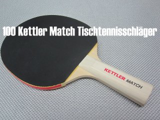 Kettler Match Posten 100 Tischtennisschläger Spielbelag rot backside/schwarz