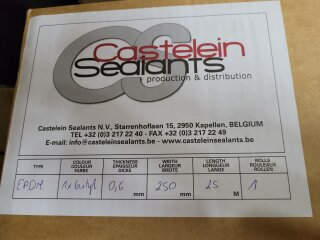 Castelein Sealants EPDM Butylband eine Rolle 0,6mm x 250mm x 25m