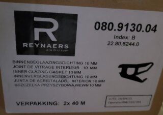 Reynaers Innenverglasungsdichtung 10mm 80m=1VE Nr.080.9130.04