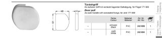 Schüco Türziehgriff / Balkontürgriff Schwarz RAL 9005 Nr. 242686