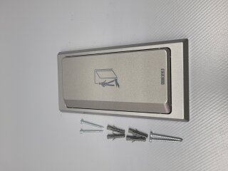 GEZE Flächentaster Türöffner Nirofarbig/Edelstahloptik Nr.114077