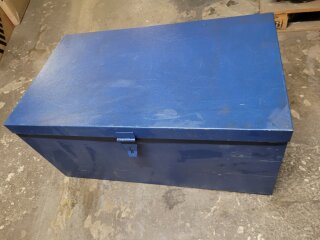 Stahlblech Werkzeugkoffer Werkzeugkiste Blau 91x53x43cm mit Lagerungspuren