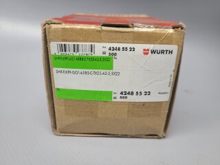 Würth Flachkopf Blechschraube 5,5 x 22mm 500 Stück Nr. 4248 55 22