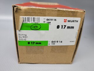 Würth Unterlegscheiben  ⌀17  (DIN 9021) 100 Stück Nr. 0419 16