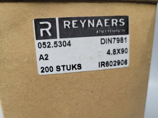 Linsenkopf - Blechschraube 4,8 x 90 A2 (DIN 7981) 200 Stück