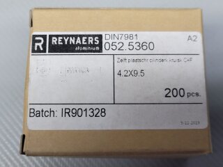 Linsenkopf Blechschraube 4,2 x 9,5  (DIN 7981) A2 200 Stück