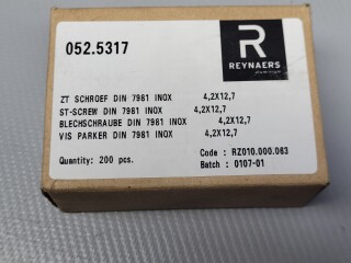 Linsenkopf Blechschraube 4,2 x 12,7  (DIN 7981) A2 200 Stück