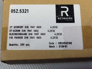 Linsenkopf Blechschraube 4,2 x 32  (DIN 7981) A2 200 Stück